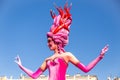 Nice, Cote dÃ¢â¬â¢Azur, France - February 24 2019: Carnaval de Nice, This years theme King of Cinema ROI du CinÃÂ©ma