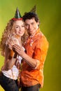 Nice couple celebrating Royalty Free Stock Photo