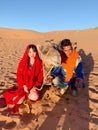 nice couple in the desert Morocco