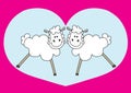 Nice couple of sheep Royalty Free Stock Photo