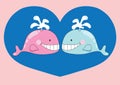 Nice couple of whale Royalty Free Stock Photo