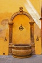 Nice courtyard fountain in SienaTuscany. Italy, Europe