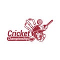 Cricket Championship with creative design illustration. Royalty Free Stock Photo