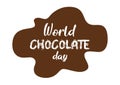 Nice and creative abstract, banner or poster for World Chocolate Day with nice and creative design illustration. Royalty Free Stock Photo