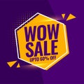 nice and creative wow sale promo poster for web or retail marketing