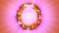 beautiful decorated new year chaplet colorful backdrop , conceptual object 3D rendering