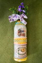 a original Easter present - a nice decorated and richly ornamented bottle of egg liquer with ribbon