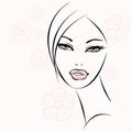 Nice decorative woman face Royalty Free Stock Photo