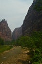 Nice Desfuladero With A Sinuous River Full Of Water Pools Where You Can Take A Good Bath In The Park Of Zion. Geology Travel Holid Royalty Free Stock Photo