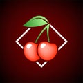 Nice design of cherry icon