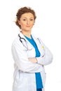 Nice doctor woman with arms folded Royalty Free Stock Photo