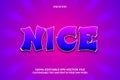 Nice editable text effect 3 dimension emboss comic style