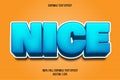 Nice editable text effect embossed comic style