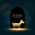 Nice eid al adha mubarak bakrid festival card design