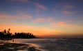 Nice evening sky over ocean shore