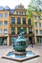 A nice fountain in citycenter of Luxembourg