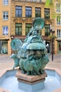 A nice fountain in citycenter of Luxembourg