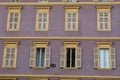 Nice, France Aerial view on beach and buildings in old town and city. French Riviera Royalty Free Stock Photo