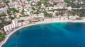 Nice, France Aerial view on old town , beach and promenade des anglais. Drone view on city Royalty Free Stock Photo