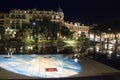 Night view of Place Massena in Nice, France Royalty Free Stock Photo