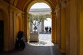 The arched gates are part of the Ponchettes Royalty Free Stock Photo