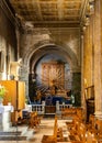 Aisle chapel of Our Lady of Port Church Eglise Notre Dame du Port in historic Nice Port district in France