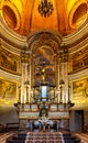 Main nave and presbytery of Saint Francois de Paule church of Francis of Paola in Vieux Vieille Ville old town of Nice in France Royalty Free Stock Photo