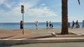 The Promenade des Anglais along the Mediterranean coast of Nice, France Royalty Free Stock Photo