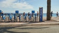 The Promenade des Anglais along the Mediterranean coast of Nice, France Royalty Free Stock Photo