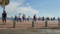 The Promenade des Anglais along the Mediterranean coast of Nice, France Royalty Free Stock Photo