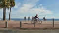 The Promenade des Anglais along the Mediterranean coast of Nice, France Royalty Free Stock Photo