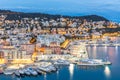 Nice, France at dusk Royalty Free Stock Photo