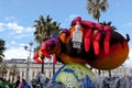 NICE, FRANCE - FEBRUARY 26: Carnival of Nice in French Riviera. This is the main winter event of the Riviera. Royalty Free Stock Photo