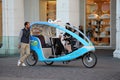 Cycle Rickshaw Driver Waiting For Customers In Nice France