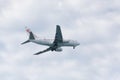 NICE, FRANCE - JUNE 30, 2017 - landing of Tunisair aircraft Boeing 737