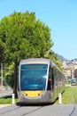 Modern tram in Nice, France Royalty Free Stock Photo