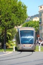 Modern tram in Nice, France Royalty Free Stock Photo