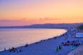 Promenade des Anglais on the Mediterranean Sea at Nice, France Royalty Free Stock Photo