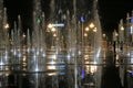 Nice, France - June 14, 2014: fountains on Paillon walk