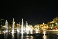 Nice, France - June 14, 2014: fountains on Paillon walk