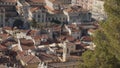 Nice, France - March 16, 2023: Panoramic view of Nice rooftops in old town from a hill Royalty Free Stock Photo