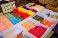 Colorful natural scented soap from Marseille, Cours Saleya market, Nice, France