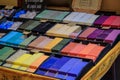 Colorful natural scented soap at the Cours Saleya market, Nice, France