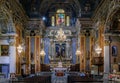 Ornate interior of the Eglise Saint Jacques le Majeur church in Nice, France Royalty Free Stock Photo