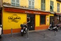 Colorful facade of the restaurant