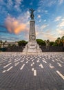 Nice, France, Statue of goddess Nika, Monument of Centenary built in 1893. Symbol of the city Nice.