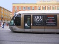 Nice, France, streetcar running across Massena square 2