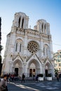 Nice, France, 25th of February 2020: Basilique Notre Dame de Nice is a Roman Catholic Neo-Gothic Royalty Free Stock Photo