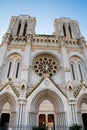 Nice, France, 25th of February 2020: Basilique Notre Dame de Nice is a Roman Catholic Neo-Gothic Royalty Free Stock Photo