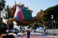 Nice, France, 25th of February 2020: Carnaval de Nice carnival parade. King of Fashion 2020 Royalty Free Stock Photo